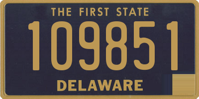 DE license plate 109851