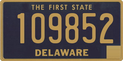 DE license plate 109852