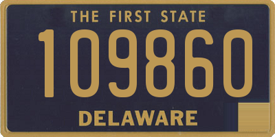 DE license plate 109860