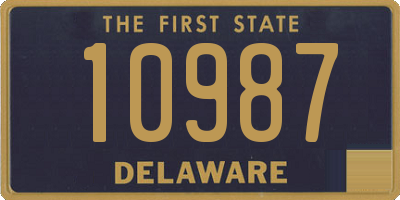 DE license plate 10987