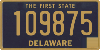 DE license plate 109875