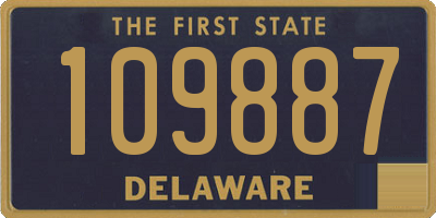 DE license plate 109887