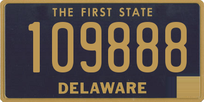 DE license plate 109888