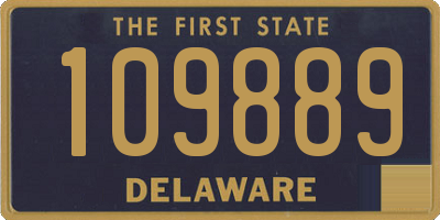 DE license plate 109889