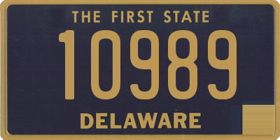 DE license plate 10989