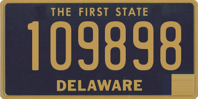 DE license plate 109898