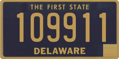 DE license plate 109911