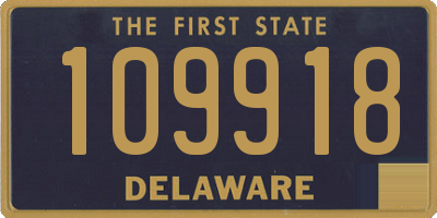 DE license plate 109918