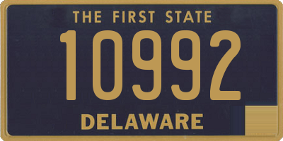 DE license plate 10992