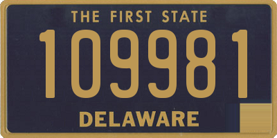 DE license plate 109981