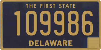 DE license plate 109986