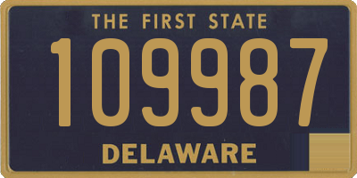 DE license plate 109987