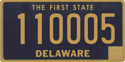 DE license plate 110005