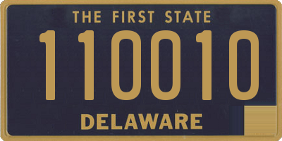 DE license plate 110010