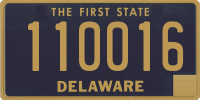 DE license plate 110016