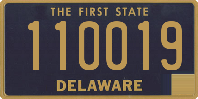 DE license plate 110019