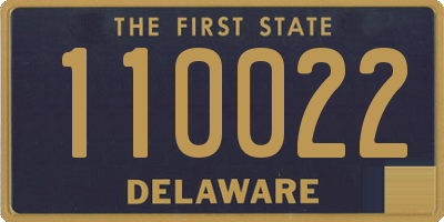 DE license plate 110022