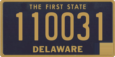 DE license plate 110031