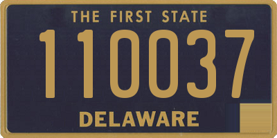 DE license plate 110037