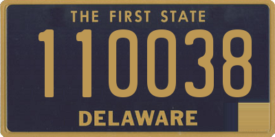 DE license plate 110038