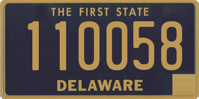 DE license plate 110058