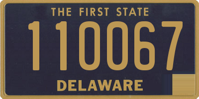 DE license plate 110067