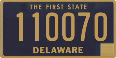 DE license plate 110070