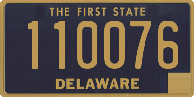 DE license plate 110076