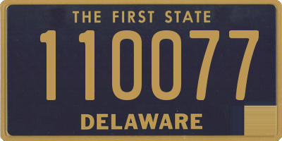 DE license plate 110077