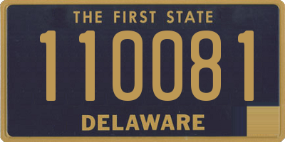 DE license plate 110081