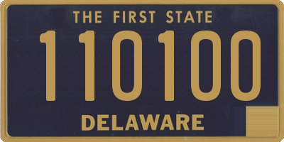 DE license plate 110100