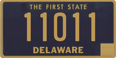 DE license plate 11011