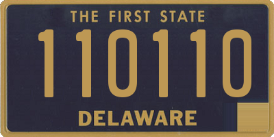 DE license plate 110110