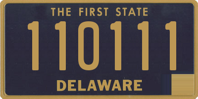 DE license plate 110111