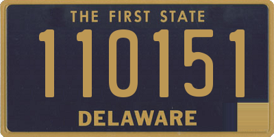 DE license plate 110151