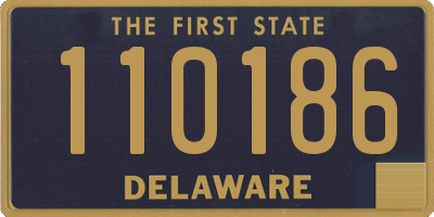 DE license plate 110186