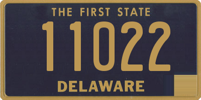 DE license plate 11022