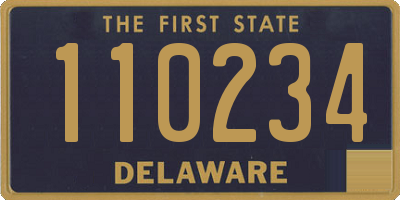 DE license plate 110234