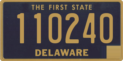 DE license plate 110240