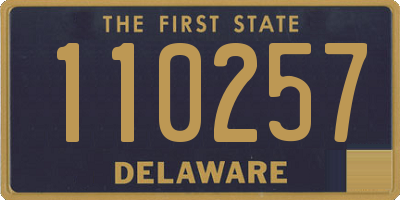 DE license plate 110257