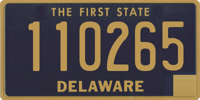 DE license plate 110265