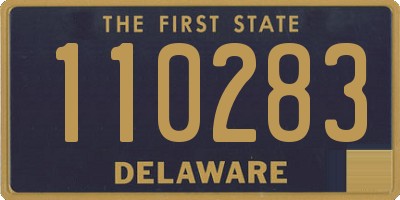 DE license plate 110283