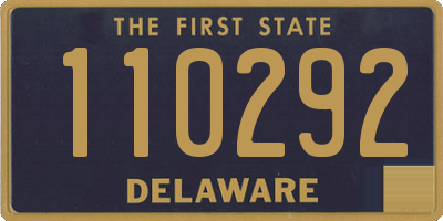 DE license plate 110292