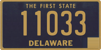 DE license plate 11033