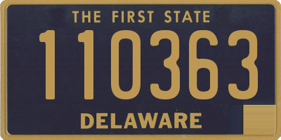 DE license plate 110363