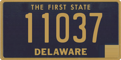 DE license plate 11037