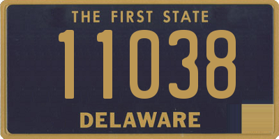 DE license plate 11038