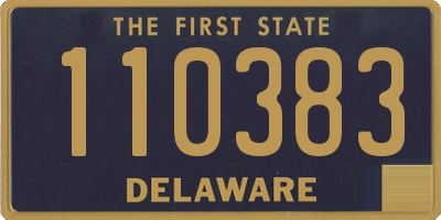 DE license plate 110383