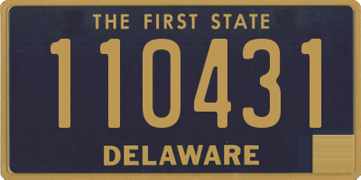 DE license plate 110431