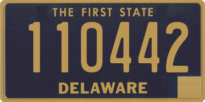 DE license plate 110442